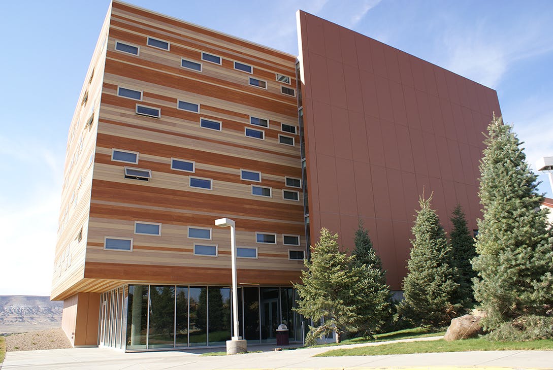 Wind River Hall student housing building as seen from the outside
