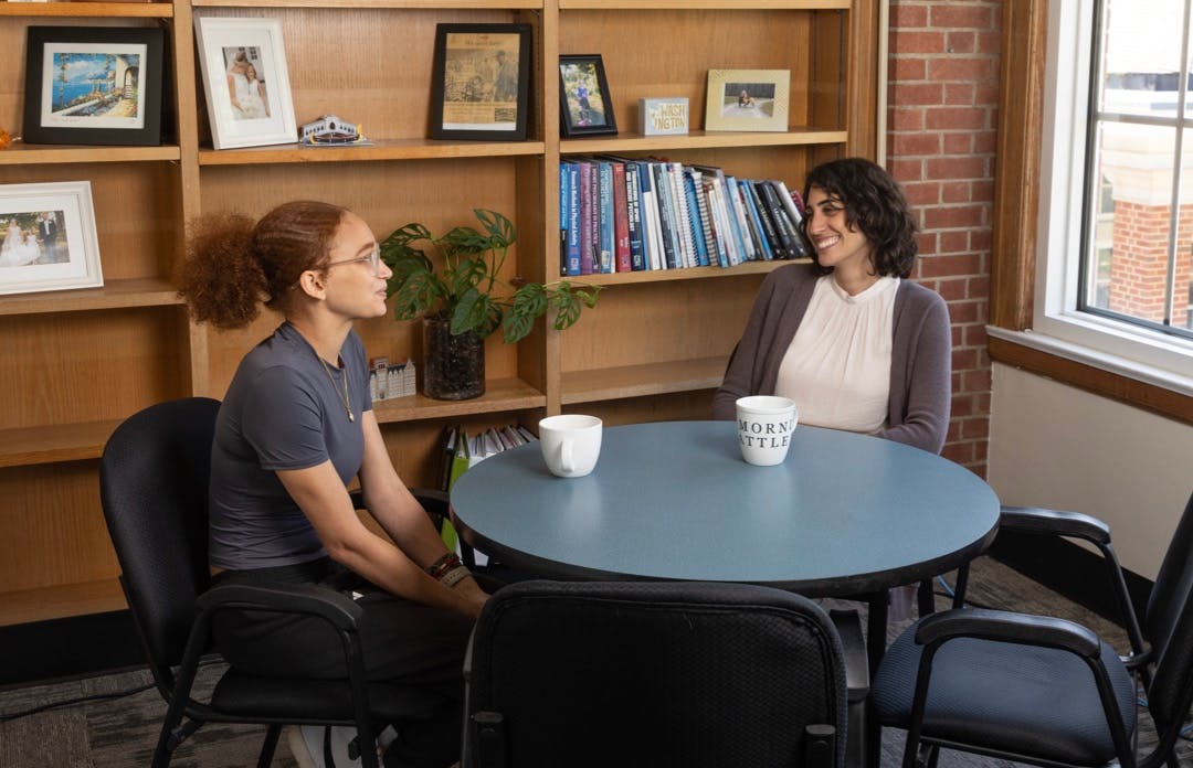 Mental health student and professor