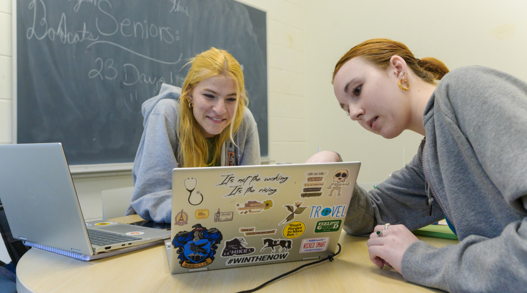 Students on laptop